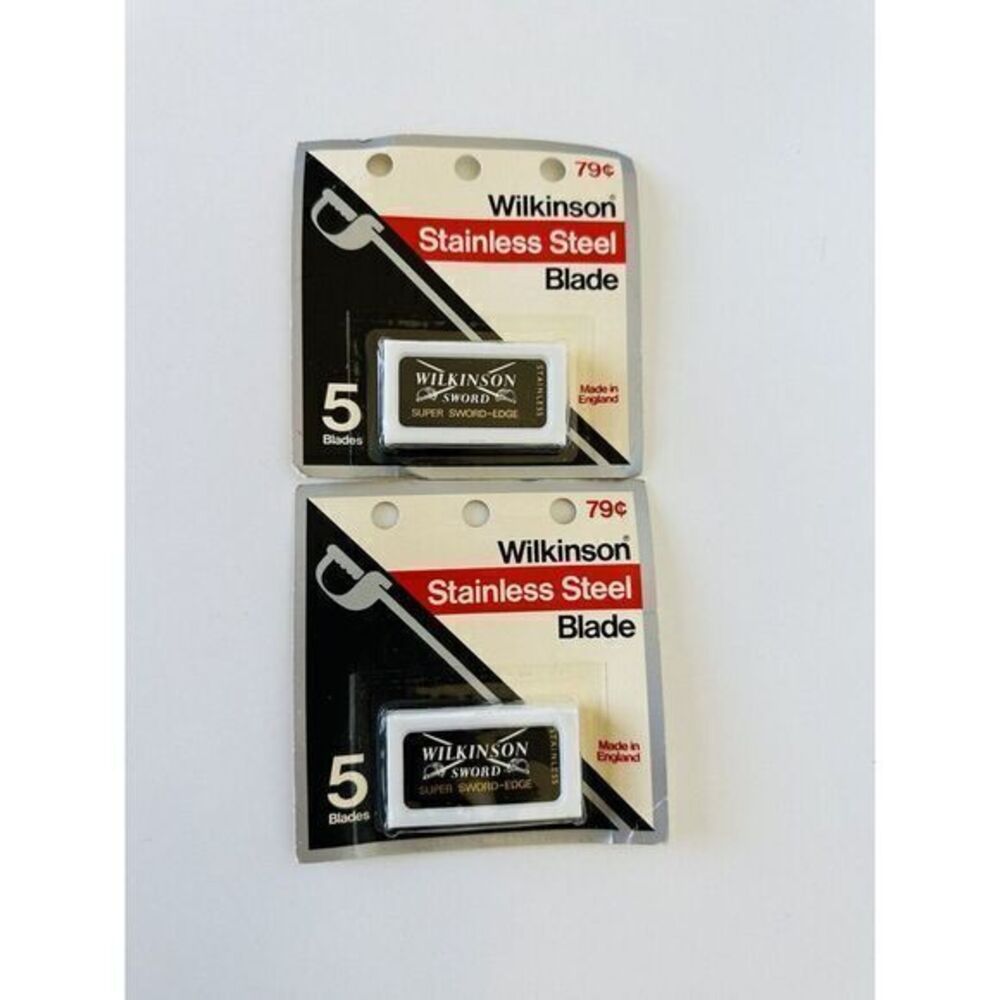 Wilkinson Sword Stainless Steel Razor‎ Blades Pack Of 5 Set Of Two. See Photos